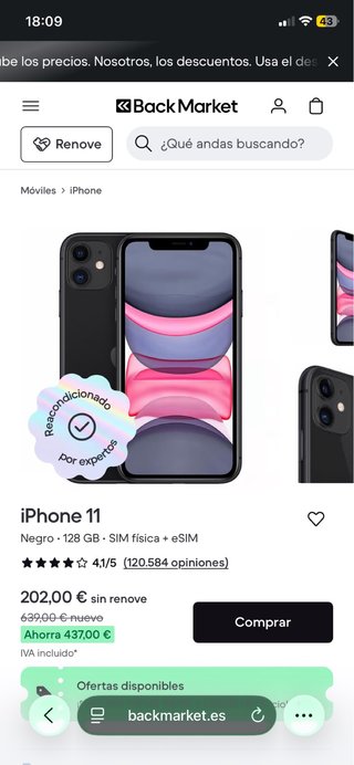 iPhone 11 128GB Negro