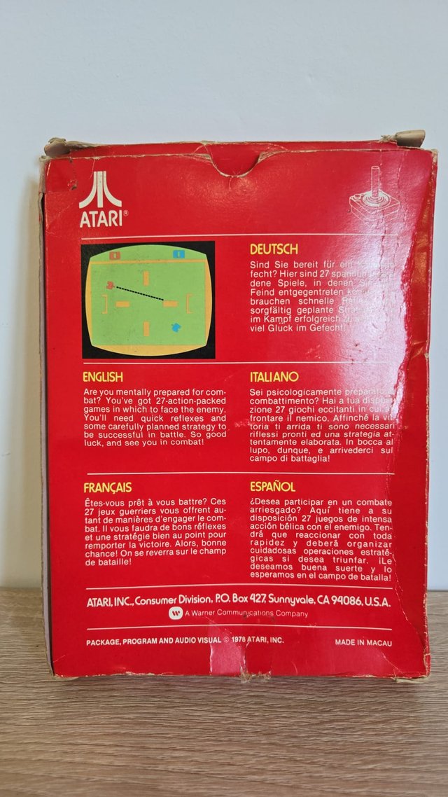 BUEN ESTADO!! Juego Atari Combat + caja + manual