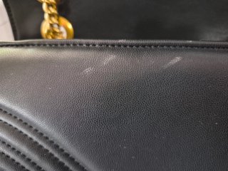 Borsa Gucci GG Marmont Pelle Nera Oro