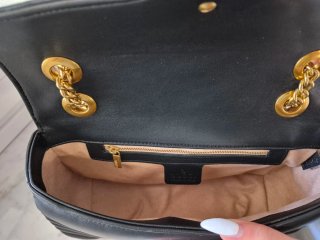 Borsa Gucci GG Marmont Pelle Nera Oro
