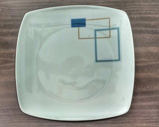Plato Victoria Pop porcelana azul y blanco