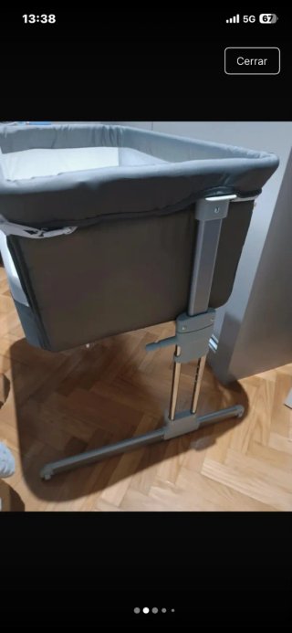 Mini cuna colecho gris