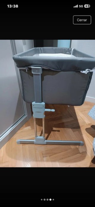 Mini cuna colecho gris