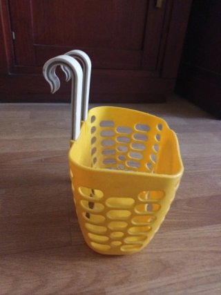 Cesta amarilla infantil para bicicleta