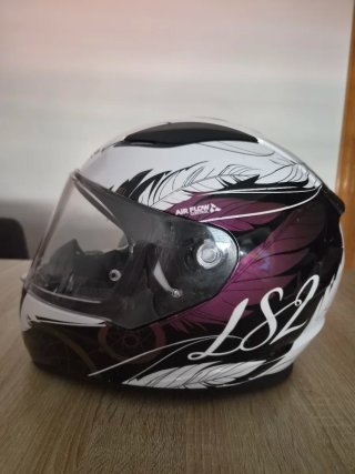 Casco Moto Integral LS2 Rapid Boho Blanco Negro