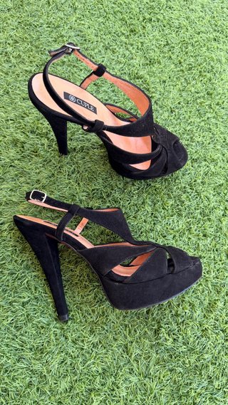 Sandalia tacón Cuple negra