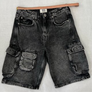 Bermudas BDG Denim Gris Multi-Bolsillo