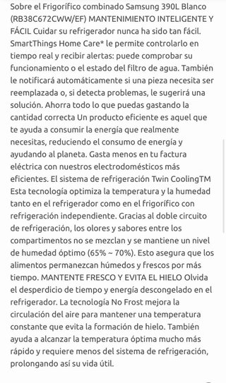 Nevera Combi Samsung Blanca