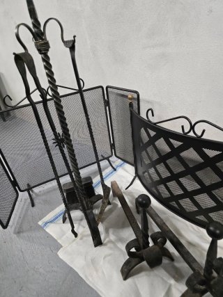 Set attrezzi camino e parascintille