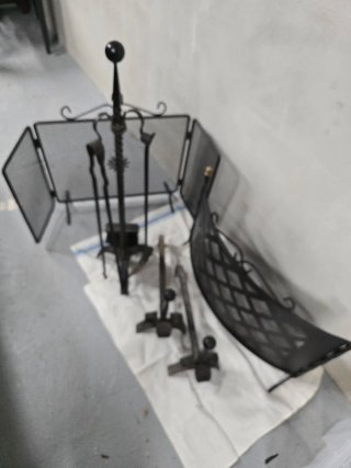 Set attrezzi camino e parascintille