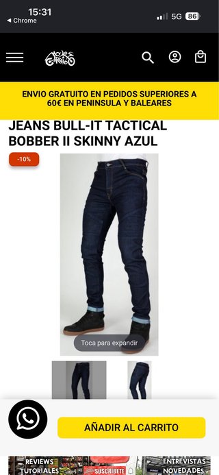 Pantalones de moto Bull-It Bobber II