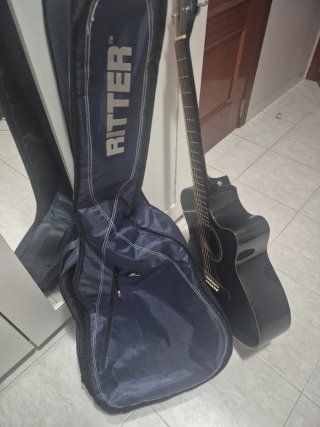 Guitarra Acústica Negra