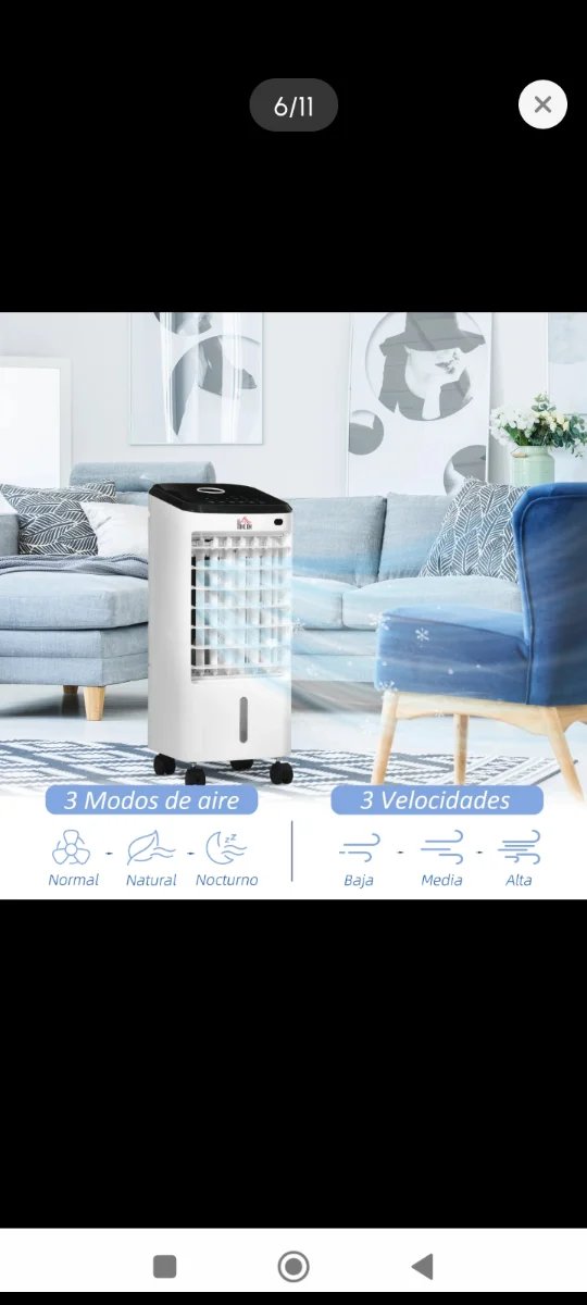 Ventilador Enfriador Aire Blanco Negro