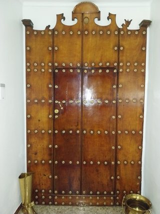 Puerta Entrada Siglo XIX Madera y Bronce