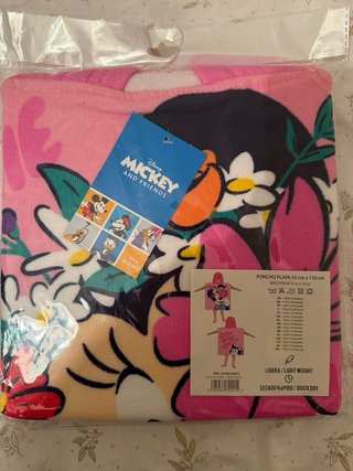 Poncho Playa Minnie 55x110cm sin estrenar
