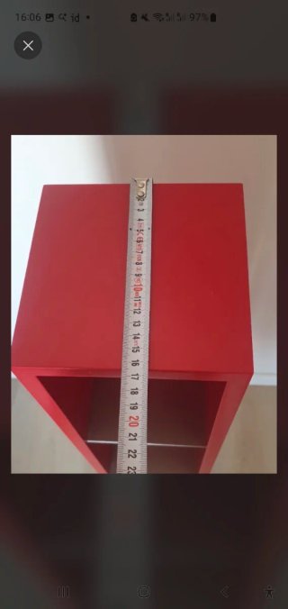 Torre Estantería CDs/DVDs/Libros Roja