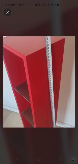 Torre Estantería CDs/DVDs/Libros Roja