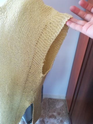 Gilet giallo largo fatto a mano handmade