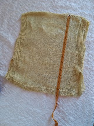 Gilet giallo largo fatto a mano handmade
