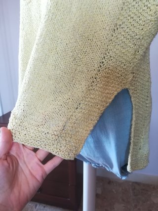 Gilet giallo largo fatto a mano handmade