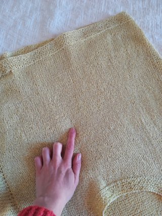 Gilet giallo largo fatto a mano handmade