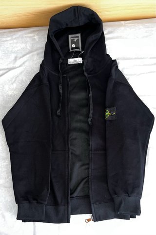 Chaqueta Stone Island Negra con Cremallera