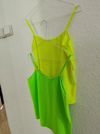 Lote 2 tops verano verde neón