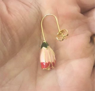 Pendientes de tulipán esmaltados