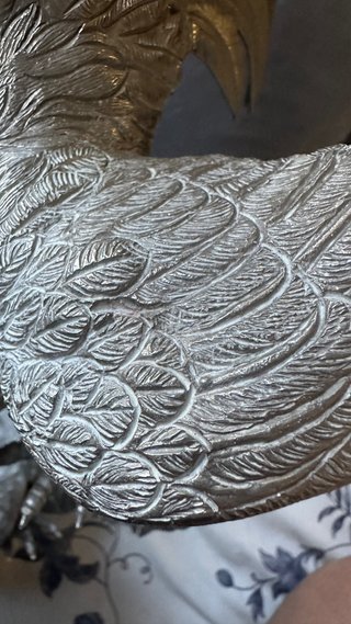 Pareja de gallos de plata mexicanos con sello