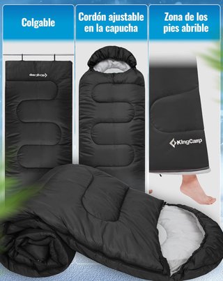 Saco de Dormir KingCamp Oasis 250 Negro