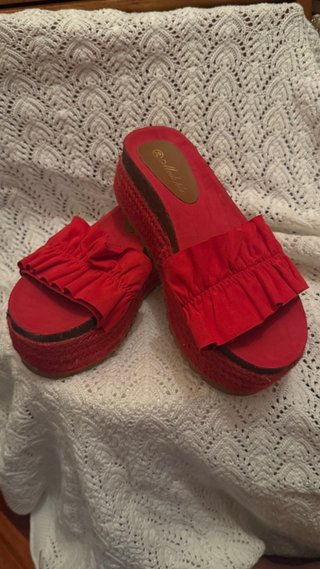 Sandalias Plataforma Rojas