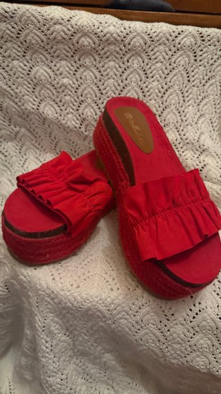 Sandalias Plataforma Rojas