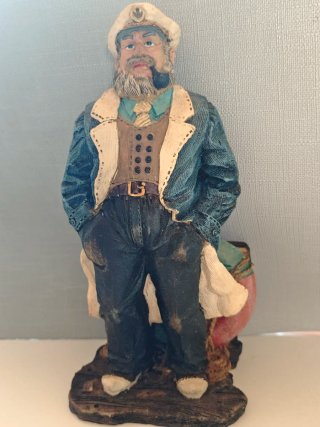 Figura Capitán Barco Tela/Escayola 25cm