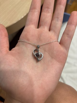 Collar Corazón 100 Te Quiero Plata
