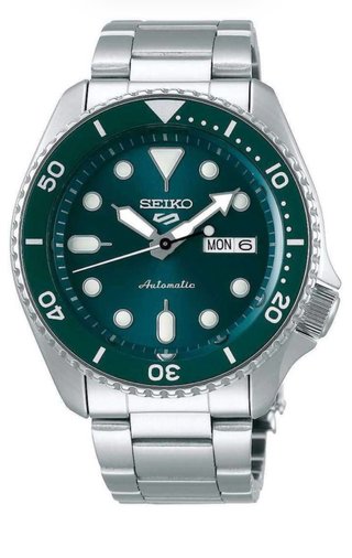 Reloj Seiko 5 Sports Verde y Plateado