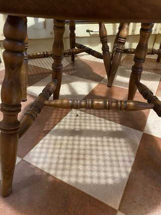 5 Sillas de Madera y Rattan Estilo Windsor