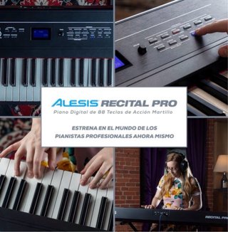 Piano Digital Alesis Recital Pro 88 Teclas