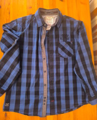 Camisa KOROSHI&CO cuadros azul/negro Talla XL