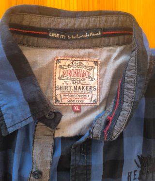 Camisa KOROSHI&CO cuadros azul/negro Talla XL