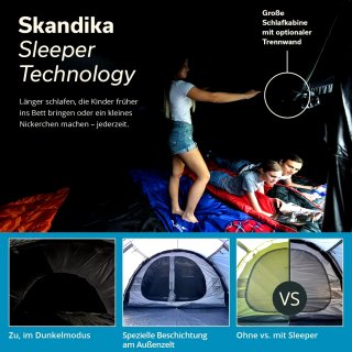 Tienda de campaña Skandika Gotland 5 Como nueva