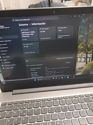 Lenovo Laptop Plata y Negro 15,6 "