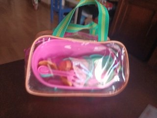 Juego Cocinita Infantil Rosa y Verde para la playa