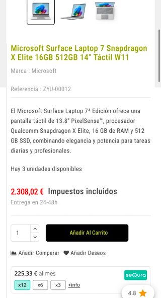 Microsoft Surface laptop 7th Snapdragon X Elite