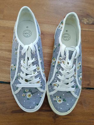 Zapatillas Vichy Flores Mujer Talla 40