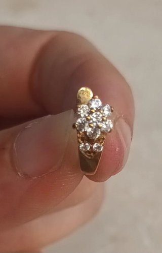 Pendientes Oro 9k Flores Circonitas