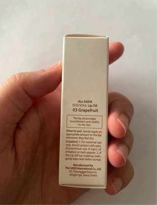 the SAEM ECO SOUL Lip Oil