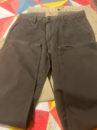 Pantalones Chinos Beige y Marrón