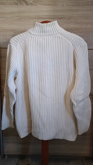 Jersey Lands' End Cremallera Cable Knit Talla L
