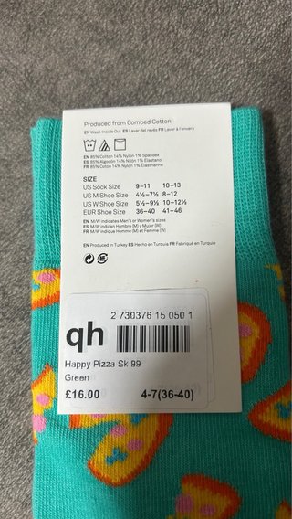 Calcetines Happy Socks Pizza Talla 36-40