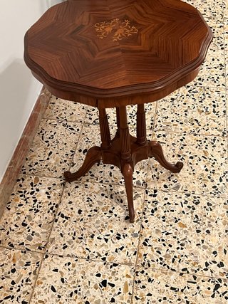 Mesa auxiliar madera maciza clásica